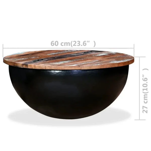 Coffee Table Multicolor Solid reclaimed wood and powder-coated steel - Image 11