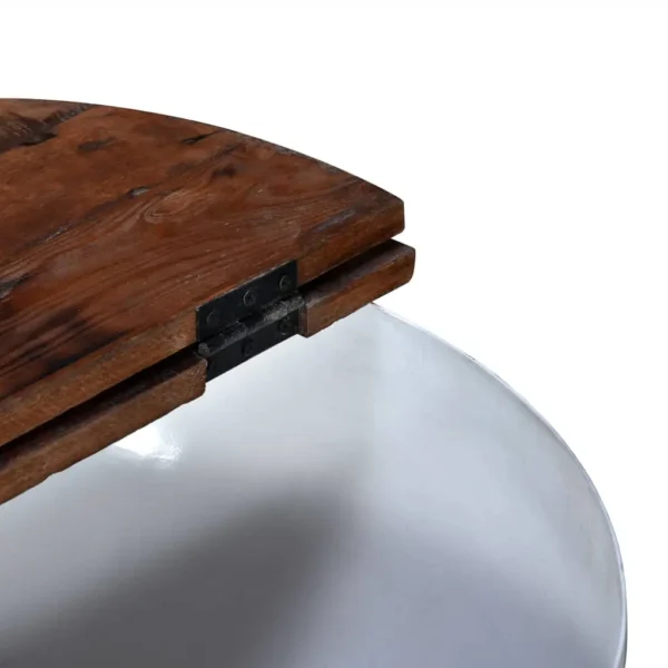 vidaXL Coffee Table Set of 2 Multicolor Solid Reclaimed Wood Small - Image 8