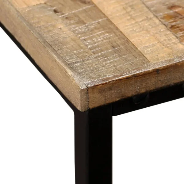 vidaXL Coffee Table Set of 2 Brown Reclaimed teak Large & Small - Image 5