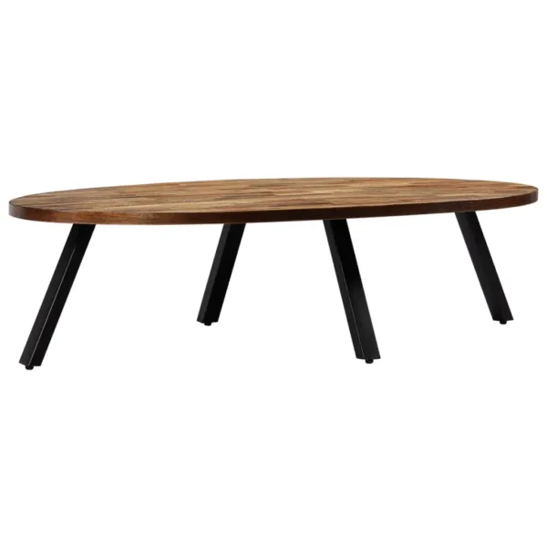 vidaXL Coffee Table Natural Wood Reclaimed Teak Wood 47.2 x 23.6 x 11.8 in - Image 2