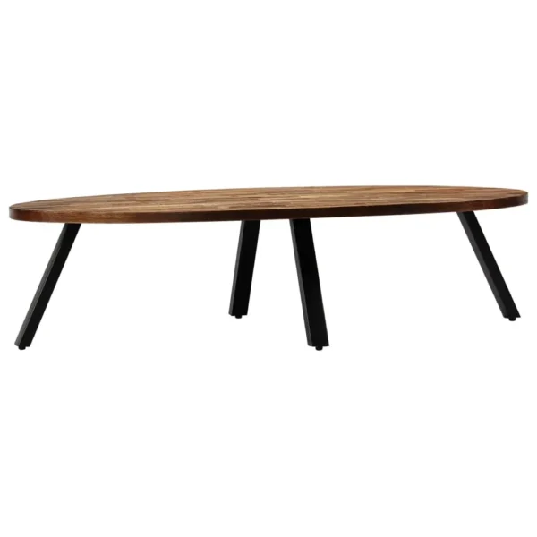 vidaXL Coffee Table Natural Wood Reclaimed Teak Wood 47.2 x 23.6 x 11.8 in - Image 3