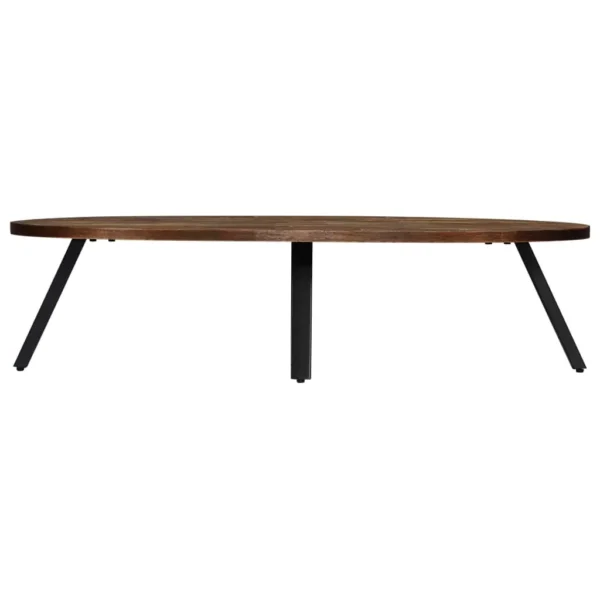vidaXL Coffee Table Natural Wood Reclaimed Teak Wood 47.2 x 23.6 x 11.8 in - Image 4