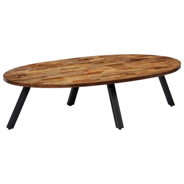 vidaXL Coffee Table Natural Wood Reclaimed Teak Wood 47.2 x 23.6 x 11.8 in - Image 10