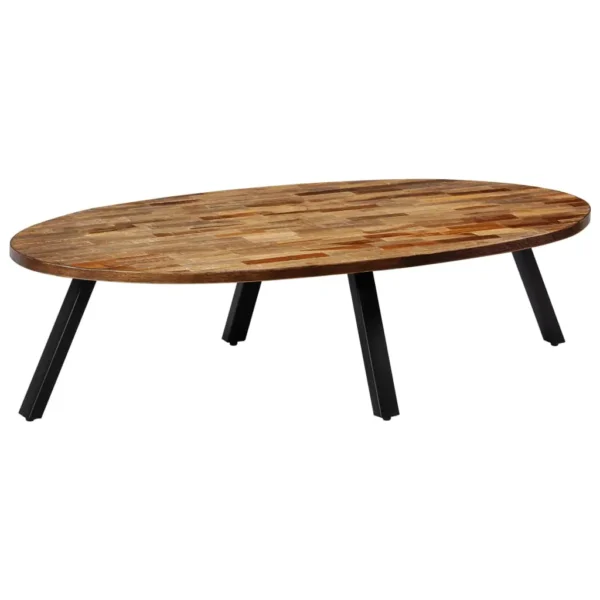 vidaXL Coffee Table Natural Wood Reclaimed Teak Wood 47.2 x 23.6 x 11.8 in - Image 11
