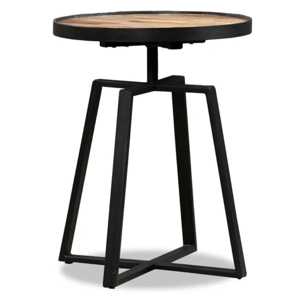 vidaXL Side Table Various (unique for each piece) Reclaimed teak, steel - Image 2