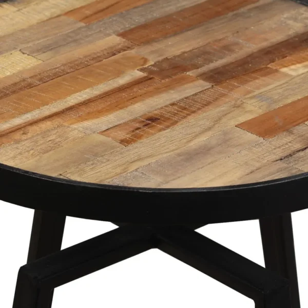 vidaXL Side Table Various (unique for each piece) Reclaimed teak, steel - Image 3