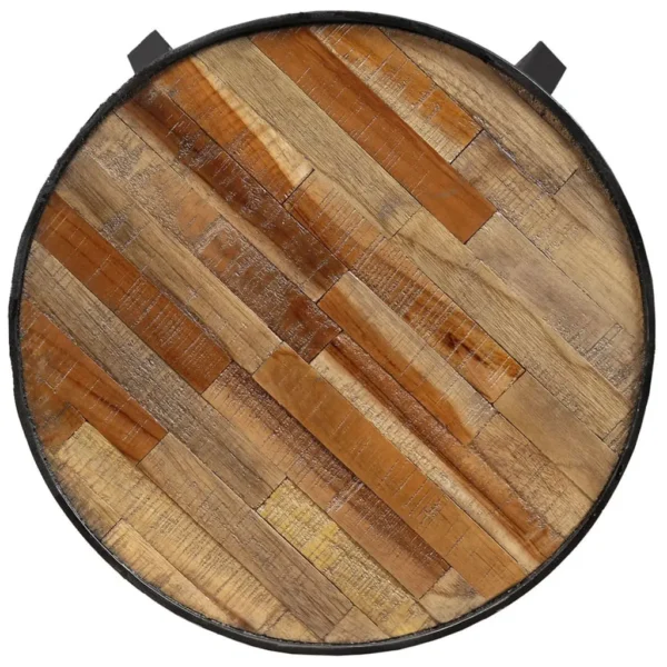 vidaXL Side Table Various (unique for each piece) Reclaimed teak, steel - Image 5