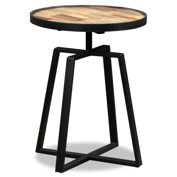 vidaXL Side Table Various (unique for each piece) Reclaimed teak, steel - Image 8