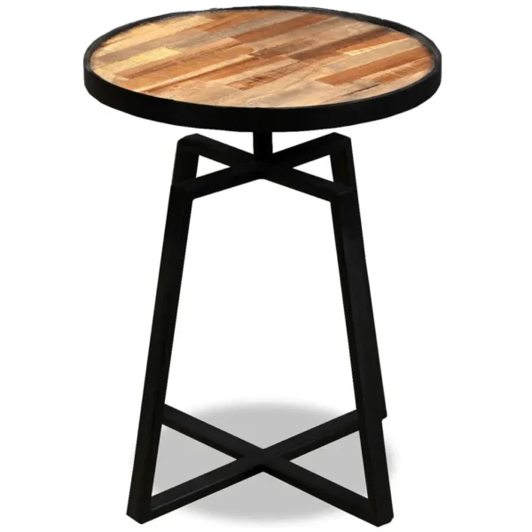 vidaXL Side Table Various (unique for each piece) Reclaimed teak, steel - Image 10