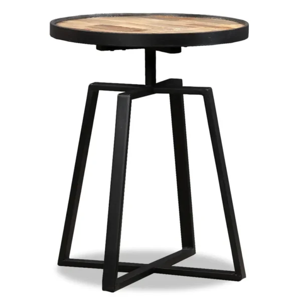 vidaXL Side Table Various (unique for each piece) Reclaimed teak, steel - Image 11