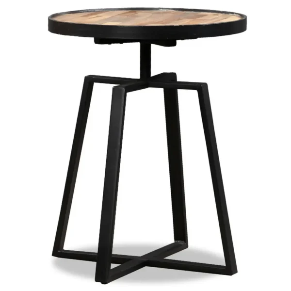 vidaXL Side Table Various (unique for each piece) Reclaimed teak, steel - Image 12
