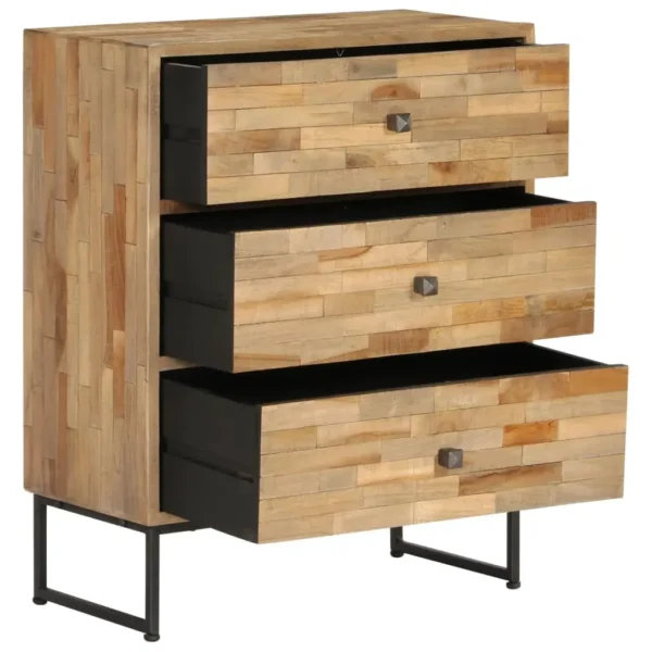  Sideboard Natural wood color Reclaimed teak wood Medium Sideboard - Image 4