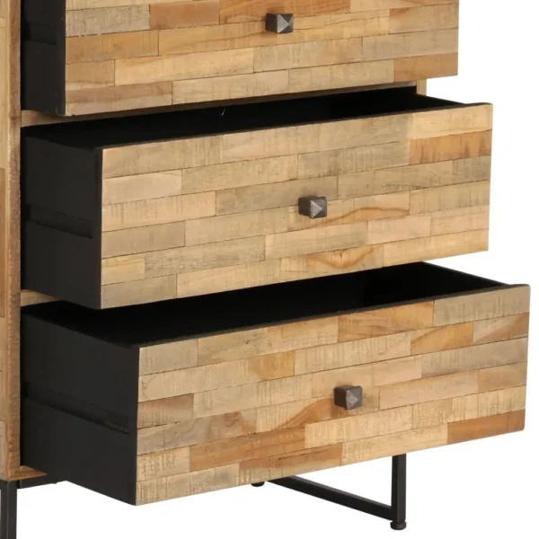  Sideboard Natural wood color Reclaimed teak wood Medium Sideboard - Image 5