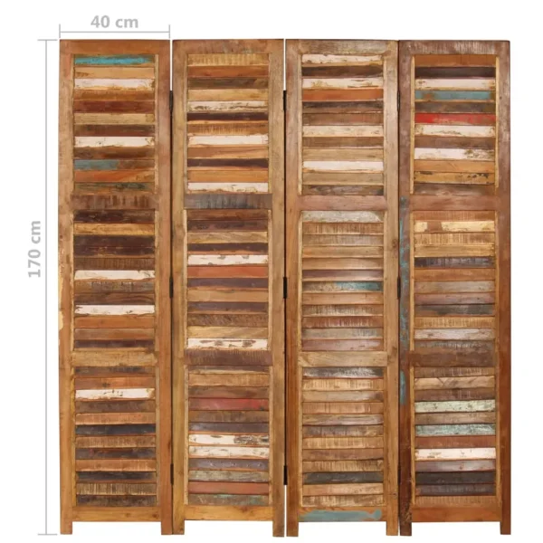 Room Divider Solid Reclaimed Wood 66.9" - Image 9