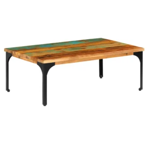 Coffee Table Multicolor Solid reclaimed wood 39.4x23.6x13.8 in