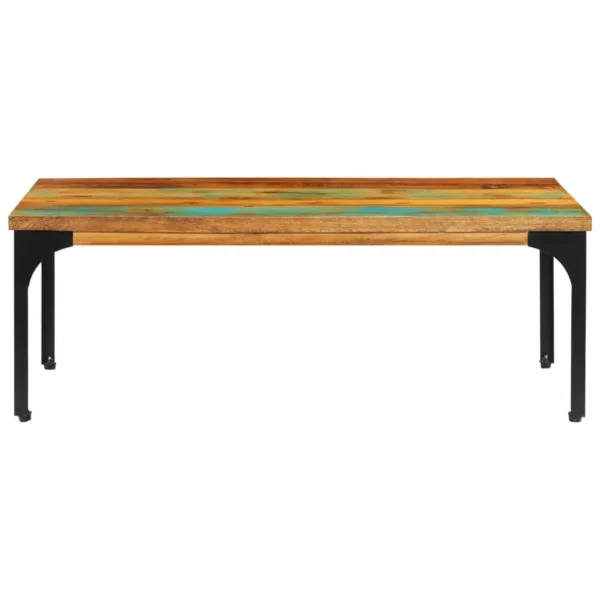 Coffee Table Multicolor Solid reclaimed wood 39.4x23.6x13.8 in - Image 4
