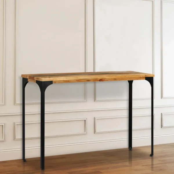 Console Table Multicolour Reclaimed wood, Powder-coated steel - Image 2