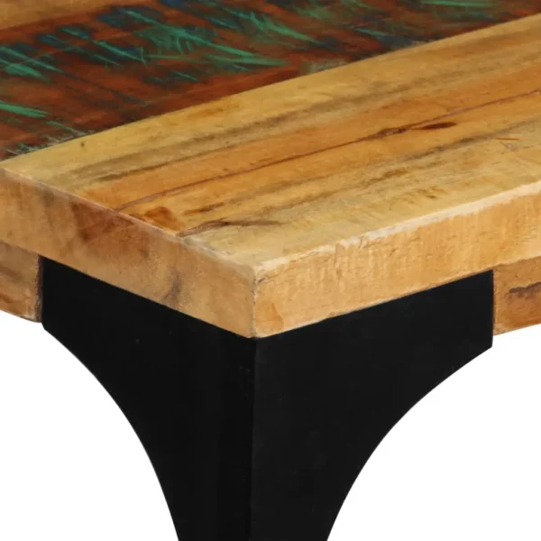 Console Table Multicolour Reclaimed wood, Powder-coated steel - Image 8