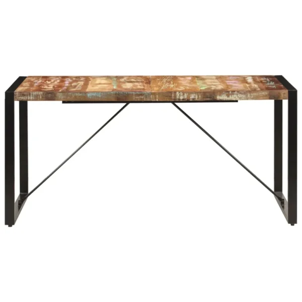 Dining Table Unique due to reclaimed wood (multicoloured) - Image 3