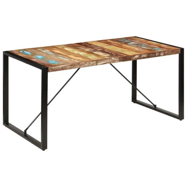 Dining Table Unique due to reclaimed wood (multicoloured) - Image 9