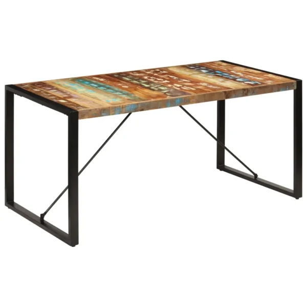 Dining Table Unique due to reclaimed wood (multicoloured) - Image 10
