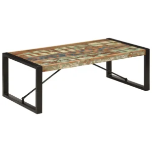 Coffee Table Multicolor Solid Reclaimed Wood 47.2 in long Durable
