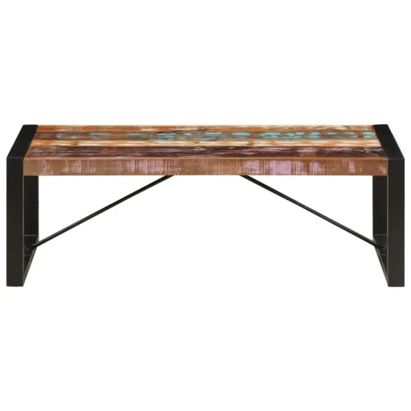 Coffee Table Multicolor Solid Reclaimed Wood 47.2 in long Durable - Image 2