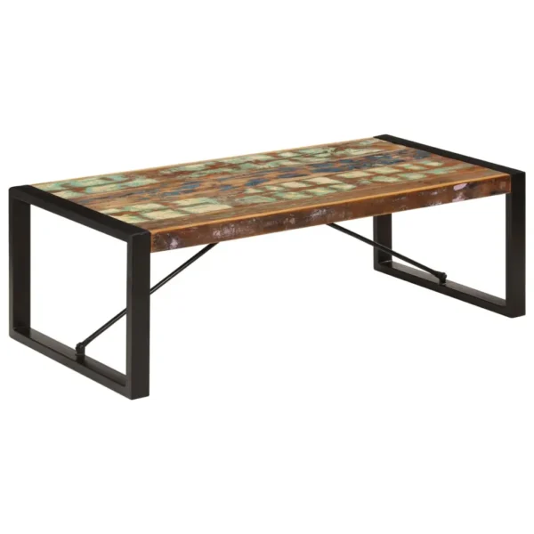Coffee Table Multicolor Solid Reclaimed Wood 47.2 in long Durable - Image 7