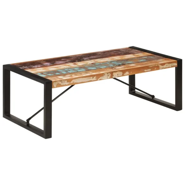 Coffee Table Multicolor Solid Reclaimed Wood 47.2 in long Durable - Image 8