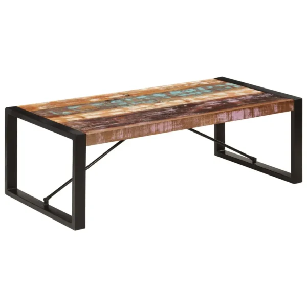 Coffee Table Multicolor Solid Reclaimed Wood 47.2 in long Durable - Image 9