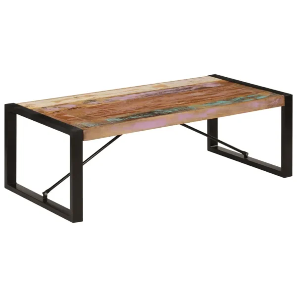 Coffee Table Multicolor Solid Reclaimed Wood 47.2 in long Durable - Image 10