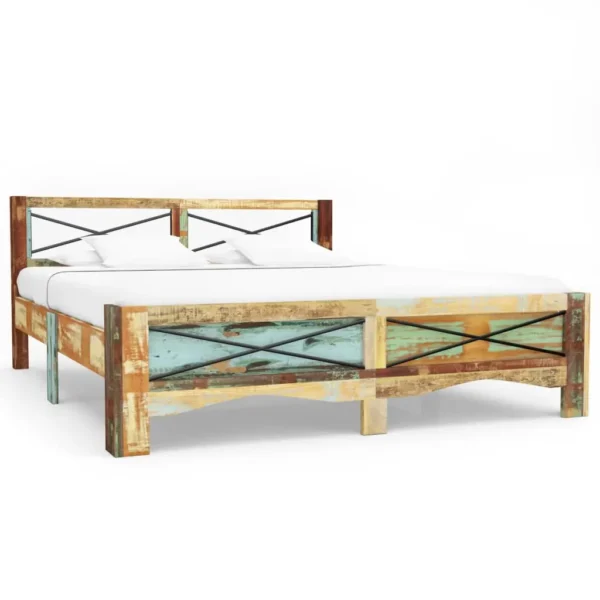  Bed Frame Mixed colors due to reclaimed wood Solid Reclaimed Wood