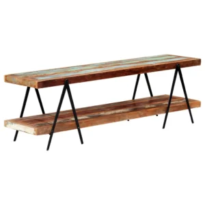 TV Cabinet Various wood tones Reclaimed Wood, Powder-Coated Iron
