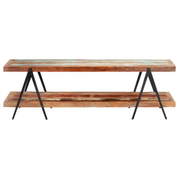 TV Cabinet Various wood tones Reclaimed Wood, Powder-Coated Iron - Image 2