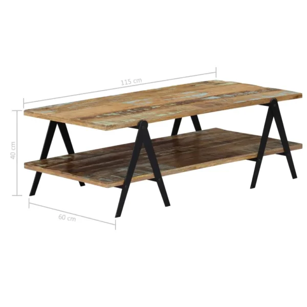  Coffee Table Varied hues from reclaimed wood - Image 7