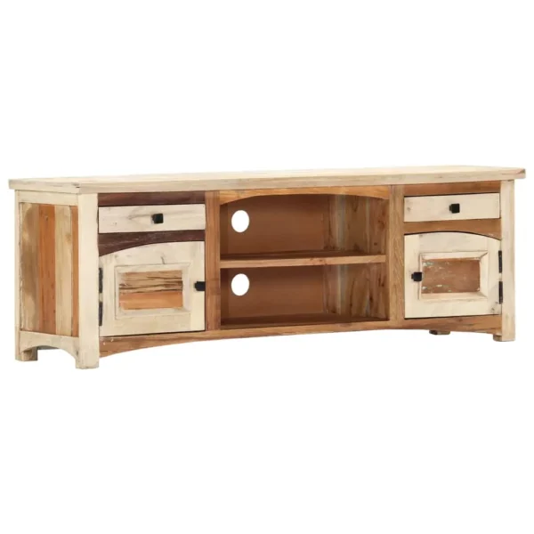  TV Cabinet Multicolor Solid reclaimed wood, mango wood, MDF Medium - Image 9