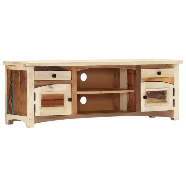  TV Cabinet Multicolor Solid reclaimed wood, mango wood, MDF Medium - Image 10