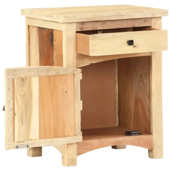  Bedside Cabinet Multicolor Solid reclaimed wood, mango wood, MDF - Image 3