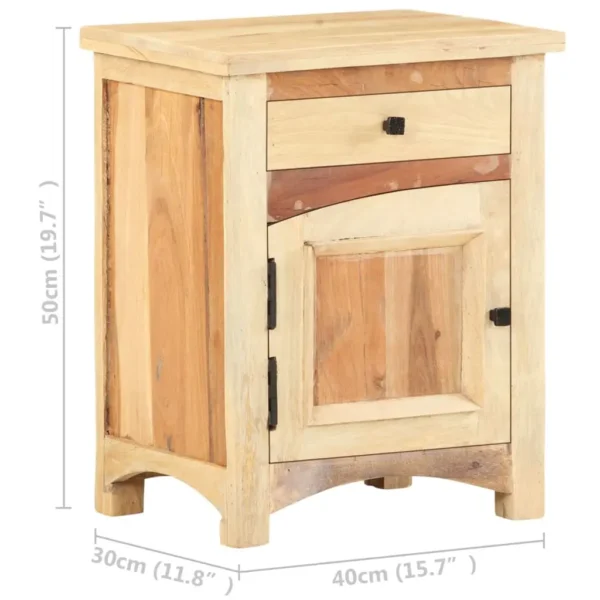  Bedside Cabinet Multicolor Solid reclaimed wood, mango wood, MDF - Image 9