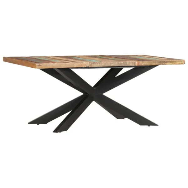  Dining Table Varied wood colors and black legs Reclaimed wood - Image 9
