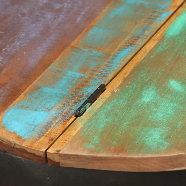 vidaXL Coffee Table Multicolour Solid Reclaimed Wood, Steel 20.9x16.9 in - Image 6