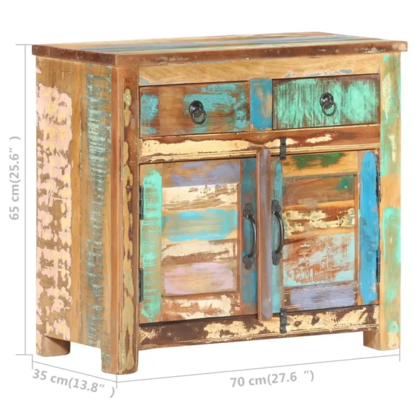  Sideboard Multicolour Solid Reclaimed Wood - Image 7