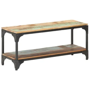 Coffee Table Multicolored Solid reclaimed wood, powder-coated steel