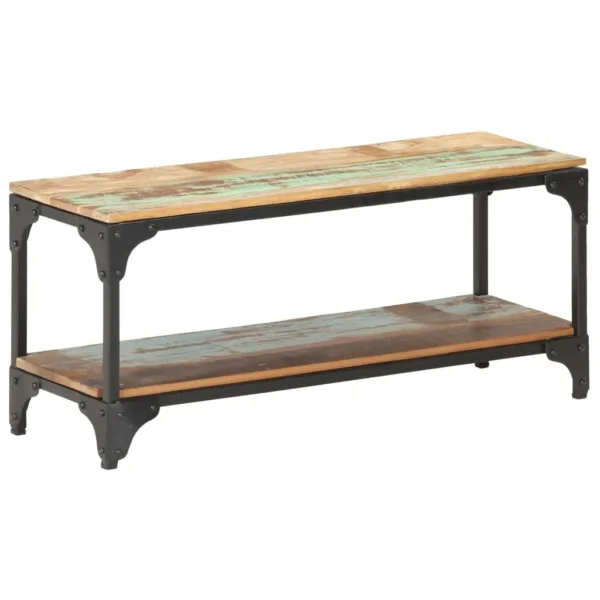 Coffee Table Multicolored Solid reclaimed wood, powder-coated steel