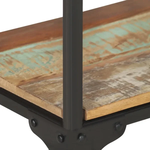 Coffee Table Multicolored Solid reclaimed wood, powder-coated steel - Image 5