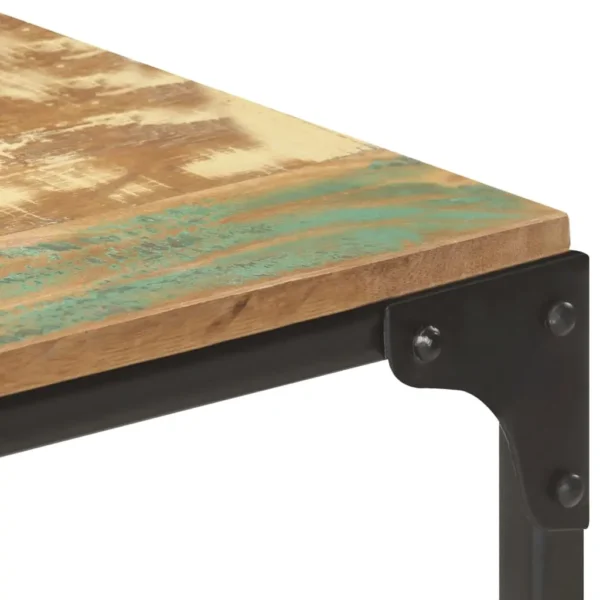 Coffee Table Multicolored Solid reclaimed wood, powder-coated steel - Image 6