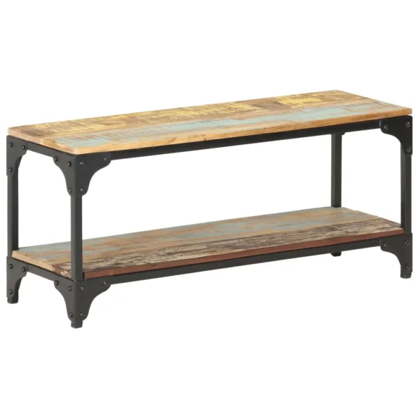 Coffee Table Multicolored Solid reclaimed wood, powder-coated steel - Image 11