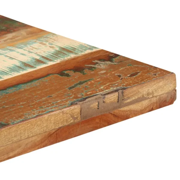  Bistro Table Mixed Color Solid Reclaimed Wood 19.7x19.7 in - Image 4