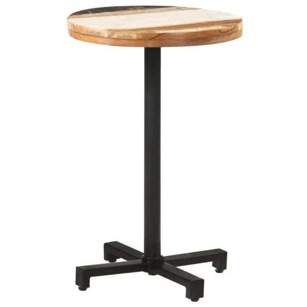 vidaXL Bistro Table Mixed Reclaimed wood and iron Compact Durable - Image 10