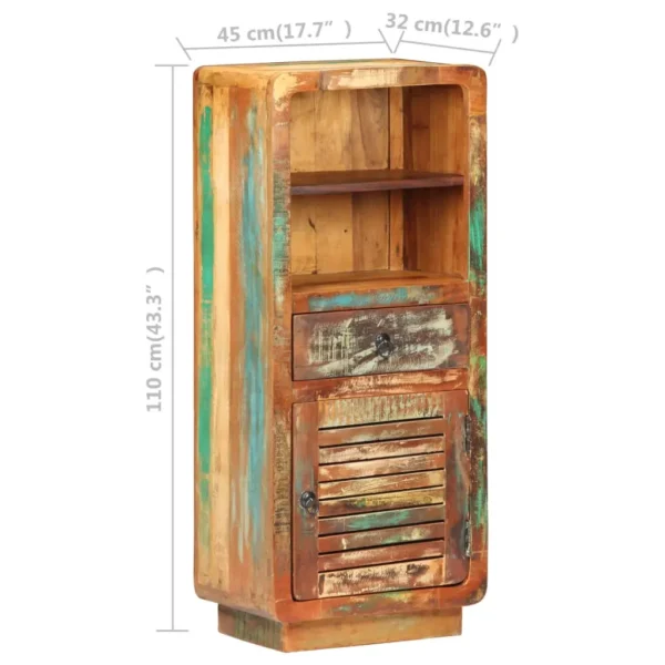  Highboard Multicolor Solid reclaimed wood Highboard Rectangular - Image 7